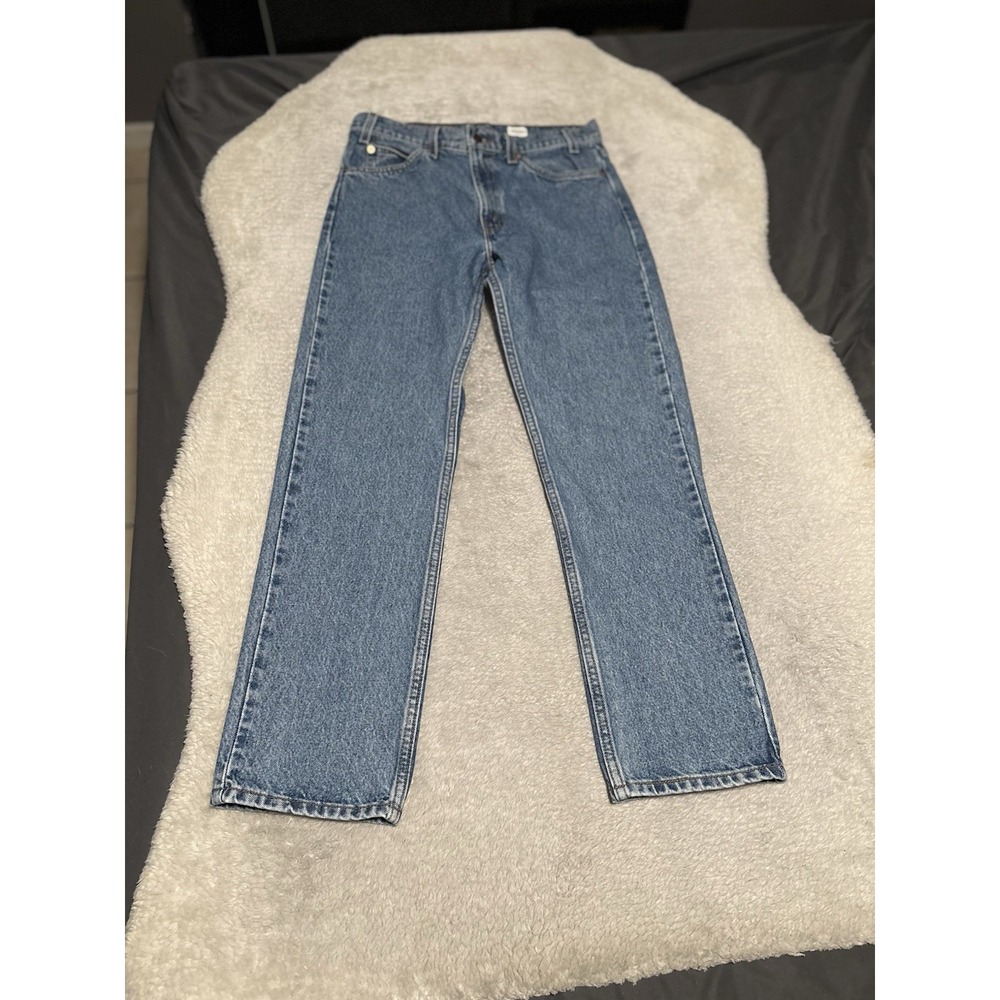 Vintage 90s Levis 505 Orange Tab Jeans Mens 32x30 Blue Straight Leg Made in USA